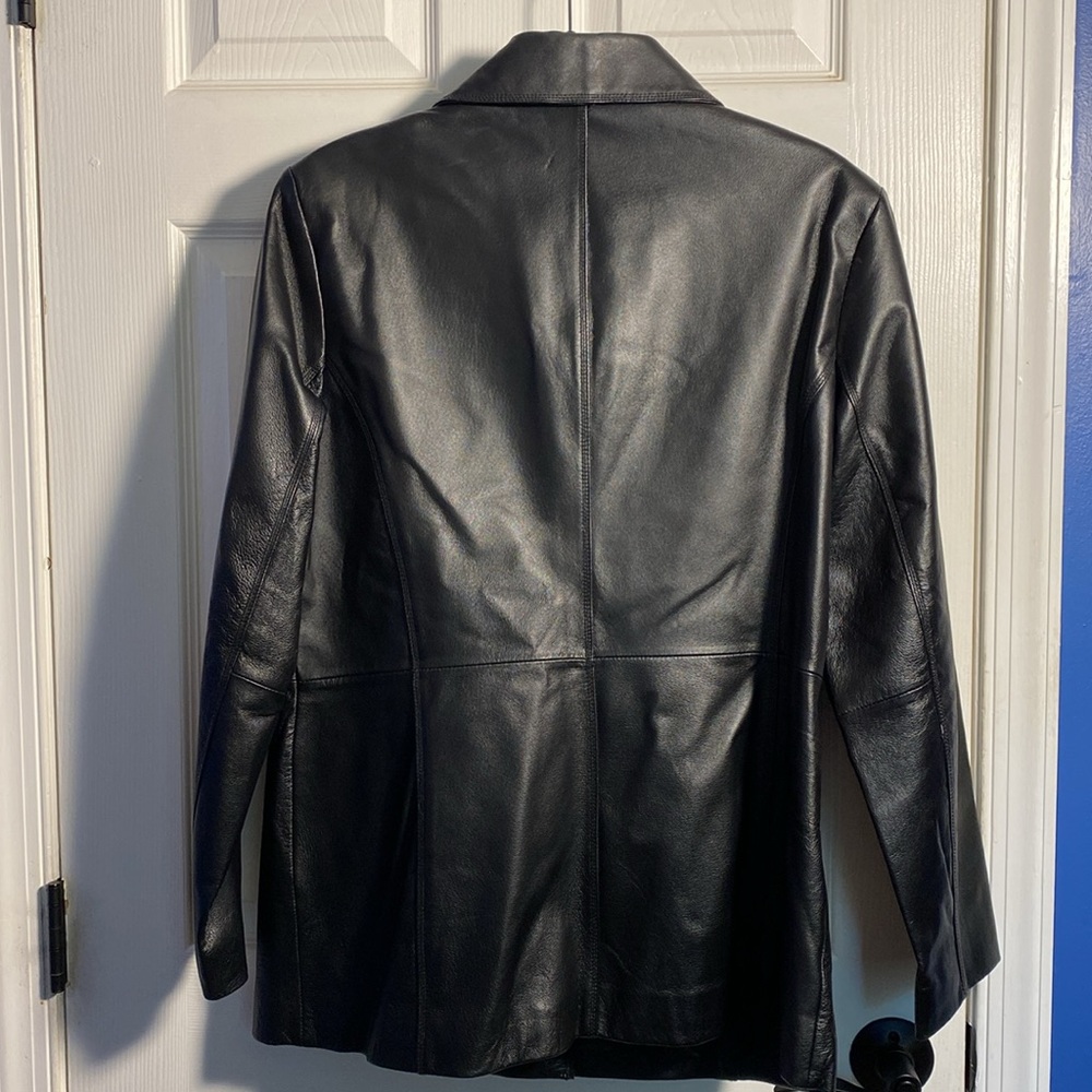 Worthington Leather Jacket, Black, Large - Picture 2 of 12